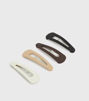 New Look 4 Pack Multicoloured Matte Hair Clips